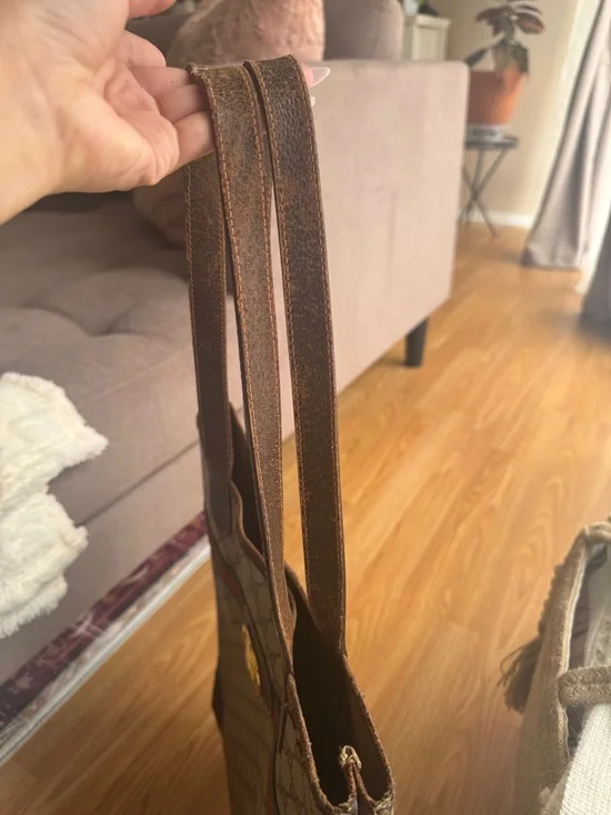 Gucci Monogram Canvas Tote with Web Stripe and Double G - Picture 8 of 11